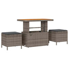 Gartensofa-set mit Kissen 13 pcs Grau Poly-Rattan