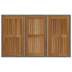 Garten Essgruppe 5 pcs Grau Poly-Rattan