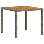 Garten Essgruppe 5 pcs Grau und Braun Poly-Rattan