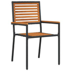 Garten Essgruppe 5 pcs Schwarz und Braun Poly-Rattan
