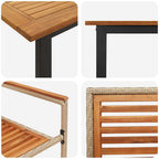 Garten Essgruppe 5 pcs Beige Massivholz Akazie