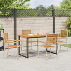 Garten Essgruppe 5 pcs Beige Massivholz Akazie