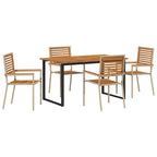 Garten Essgruppe 5 pcs Beige Massivholz Akazie