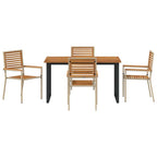 Garten Essgruppe 5 pcs Beige Massivholz Akazie