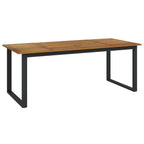 Garten Essgruppe 9 pcs Schwarz Massivholz Akazie