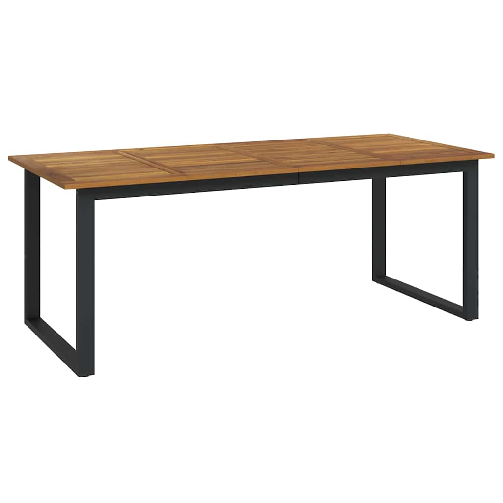 Garten Essgruppe 9 pcs Schwarz Massivholz Akazie