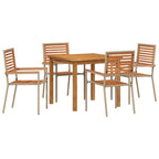 Garten Essgruppe 5 pcs Beige Massivholz Akazie