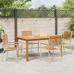 Garten Essgruppe 5 pcs Beige Massivholz Akazie