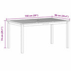Garten Essgruppe 5 pcs Beige Massivholz Akazie