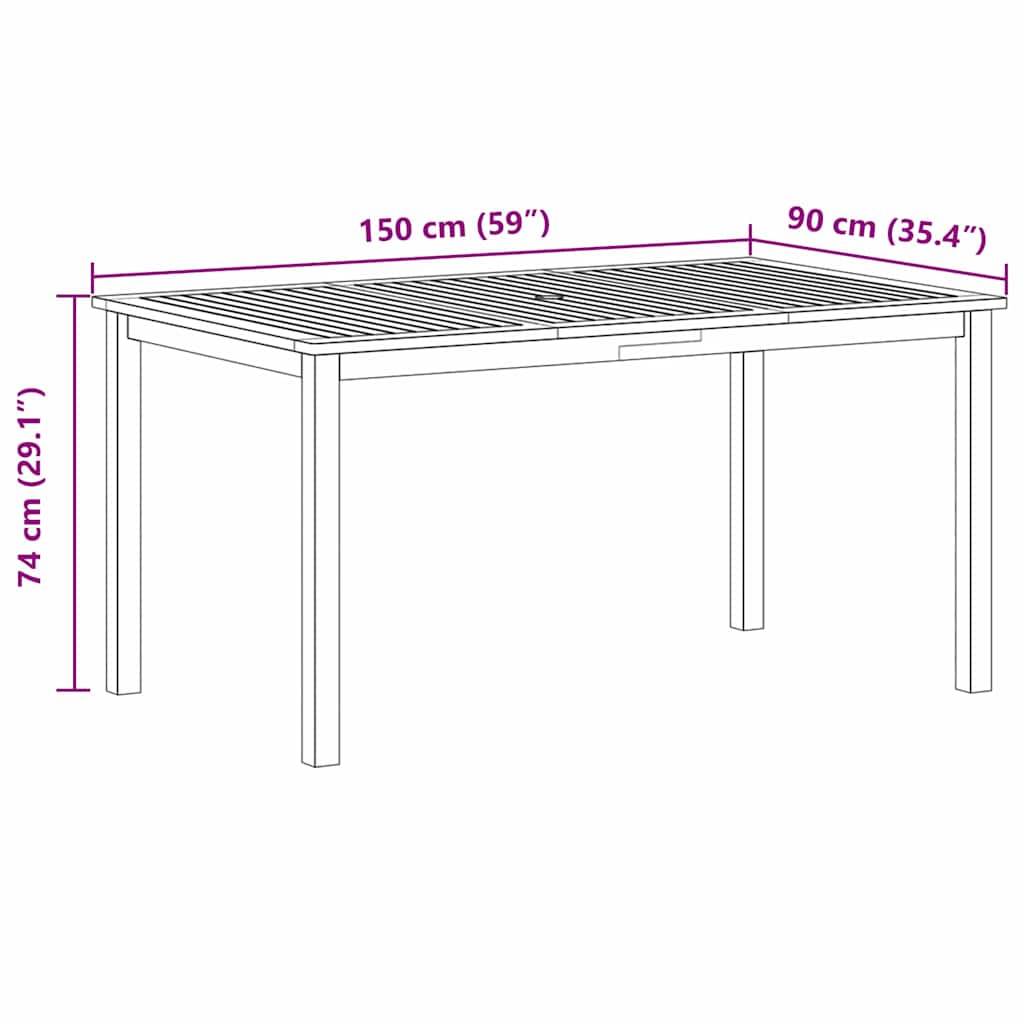 Garten Essgruppe 5 pcs Beige Massivholz Akazie