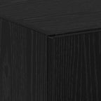 Büroschrank Schwarz Eichen-Optik 60 x 32 x 152,5 cm
