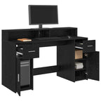 Schreibtisch Schwarze Eiche 140 x 55 x 91 cm Holzwerkstoff
