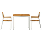 Garten Essgruppe 3 pcs Braun Massivholz Akazie