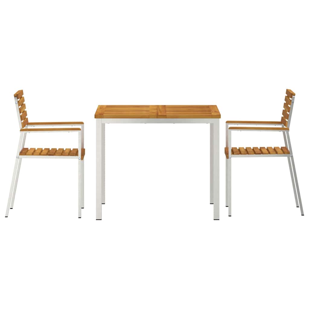 Garten Essgruppe 3 pcs Braun Massivholz Akazie