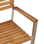Garten Essgruppe 7 pcs Braun Massivholz Akazie