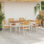 Garten Essgruppe 7 pcs Braun Massivholz Akazie