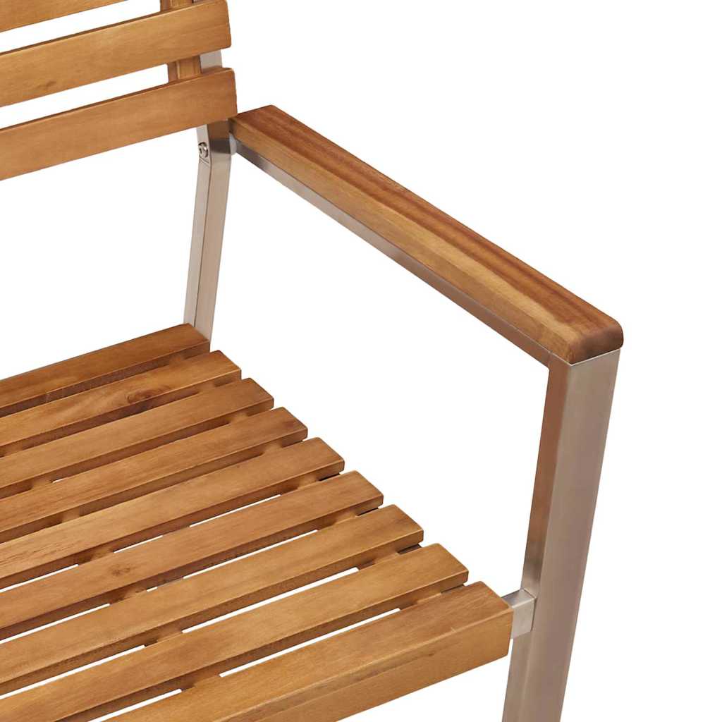Garten Essgruppe 7 pcs Braun Massivholz Akazie