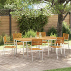 Garten Essgruppe 7 pcs Braun Massivholz Akazie