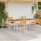 Garten Essgruppe 7 pcs Braun Massivholz Akazie