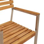 Garten Essgruppe 3 pcs Braun Massivholz Teak