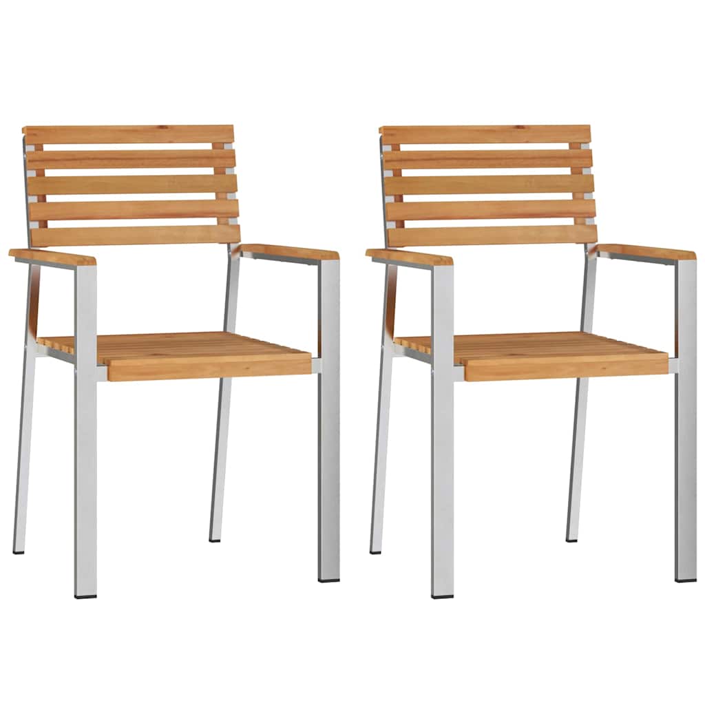 Garten Essgruppe 3 pcs Braun Massivholz Teak