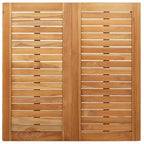 Garten Essgruppe 3 pcs Braun Massivholz Teak