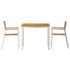 Outdoortisch-Set 3 pcs Braun Massivholz Akazie