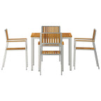 Outdoortisch-Set 5 pcs Braun Massivholz Akazie