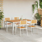 Outdoortisch-Set 5 pcs Braun Massivholz Teak