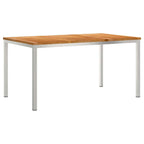 Outdoortisch-Set 5 pcs Braun Massivholz Teak