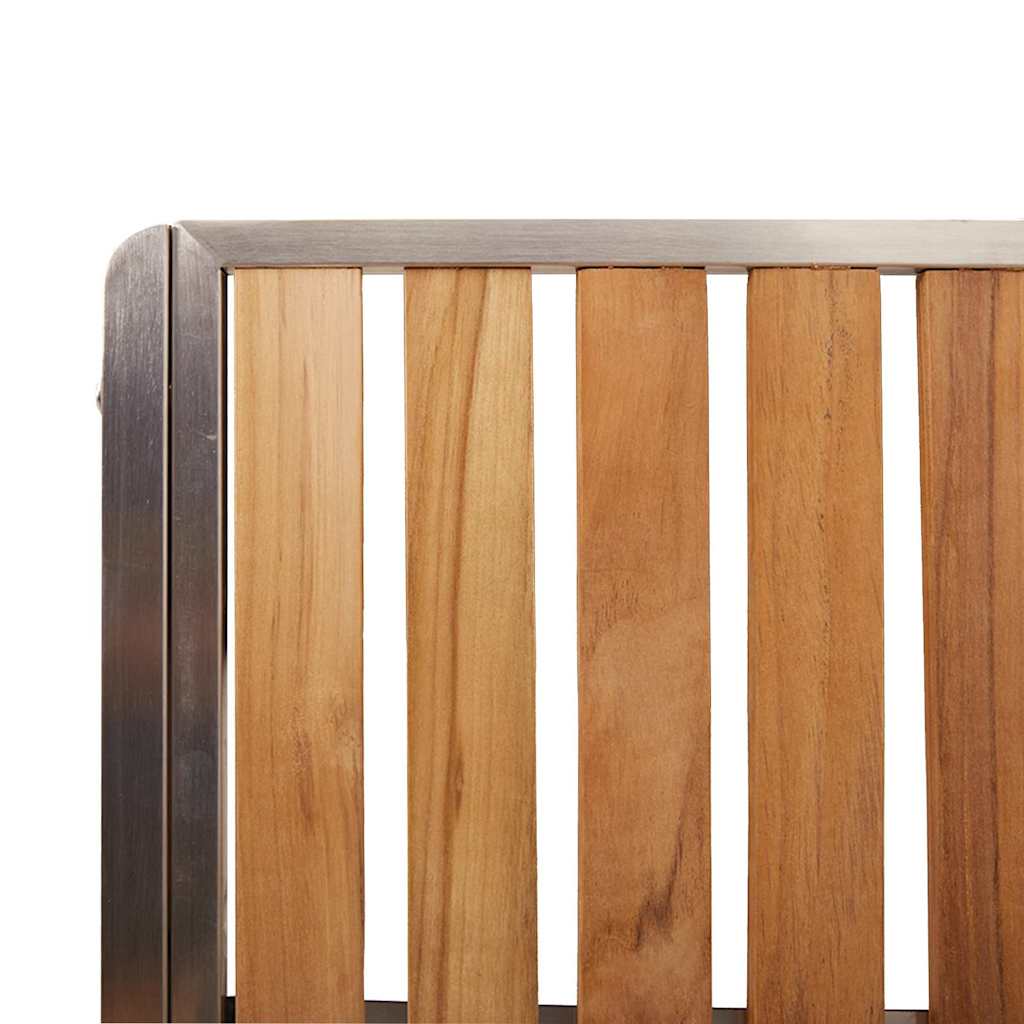 Outdoortisch-Set 5 pcs Braun Massivholz Teak