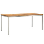 Outdoortisch-Set 5 pcs Braun Massivholz Teak
