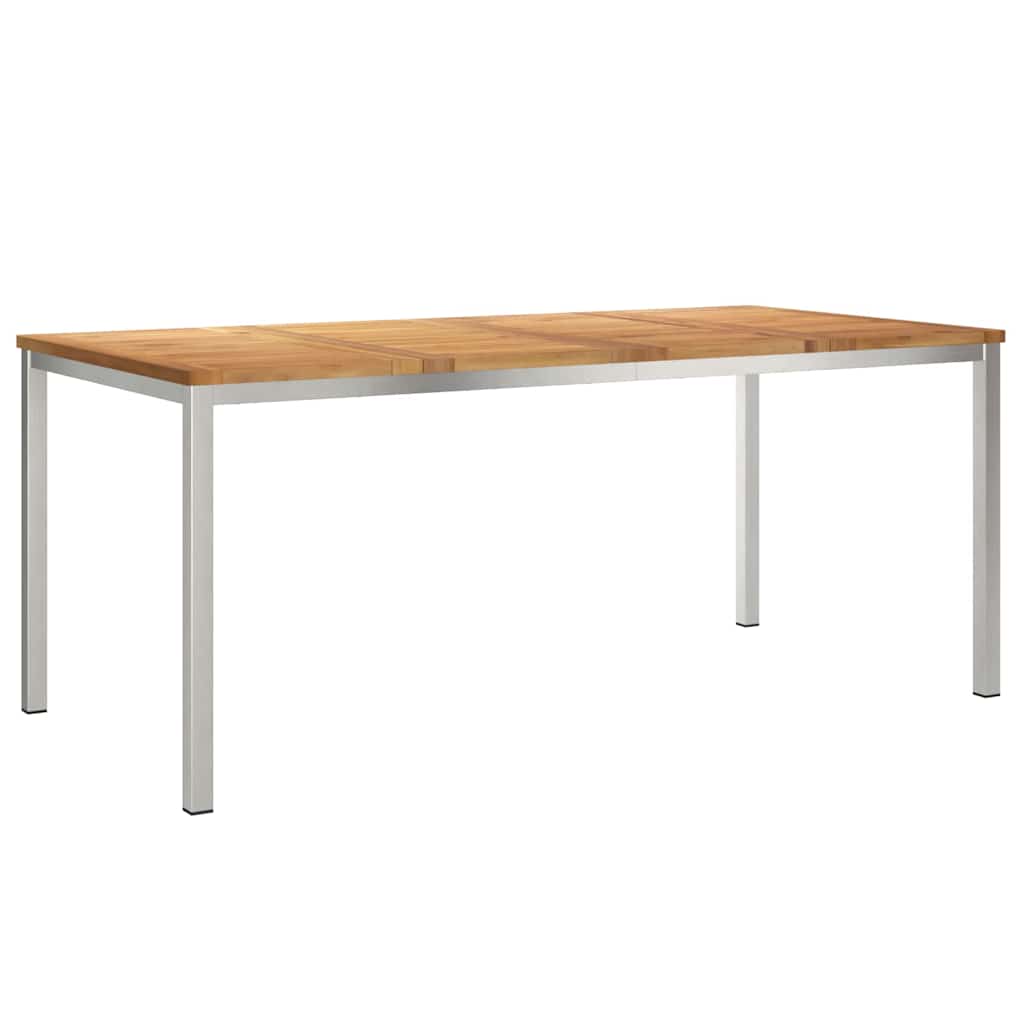 Outdoortisch-Set 5 pcs Braun Massivholz Teak