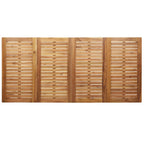 Outdoortisch-Set 9 pcs Braun Massivholz Teak
