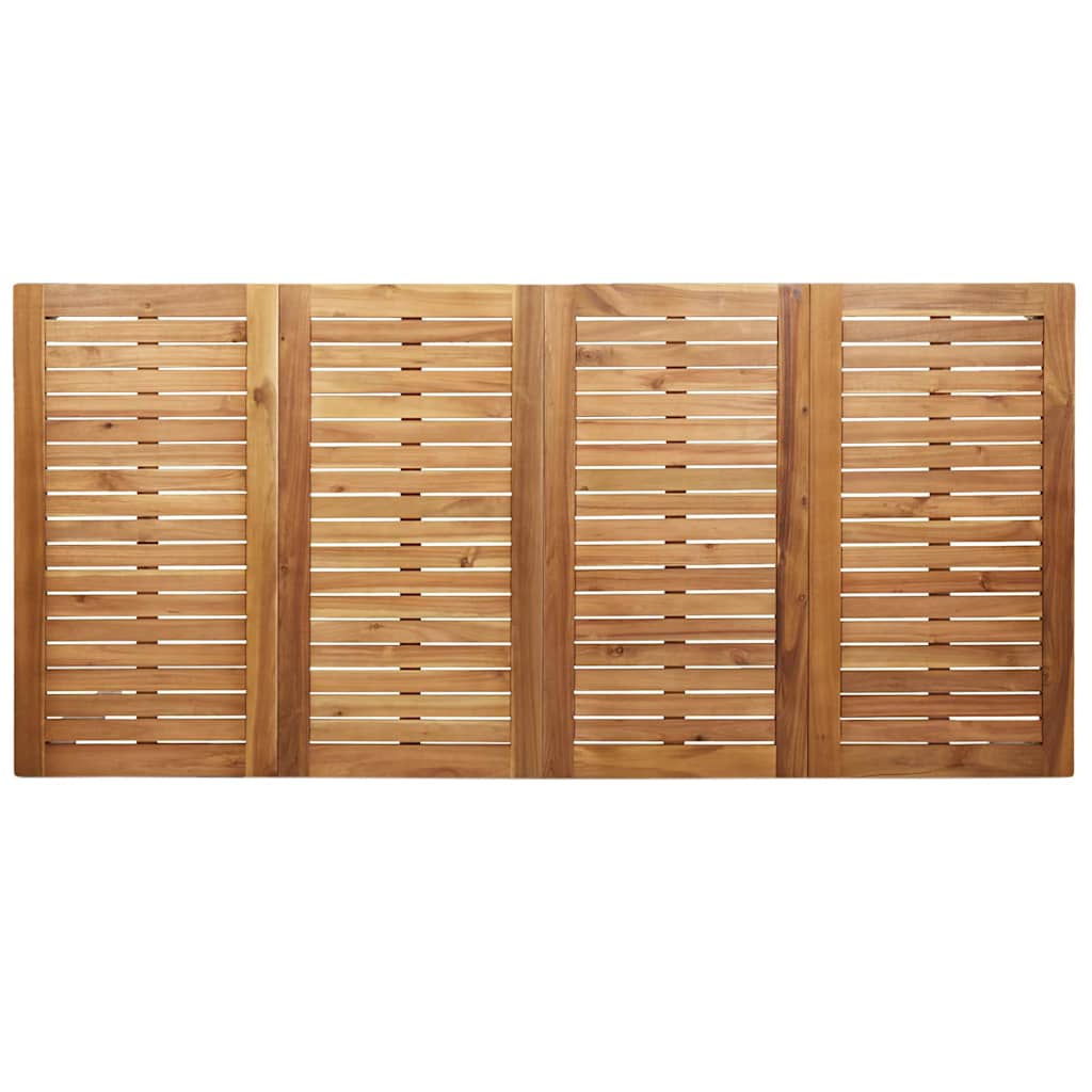 Outdoortisch-Set 9 pcs Braun Massivholz Teak