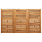 Garten Essgruppe 7 pcs Braun Massivholz Teak