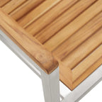 Garten Essgruppe 9 pcs Braun Massivholz Teak