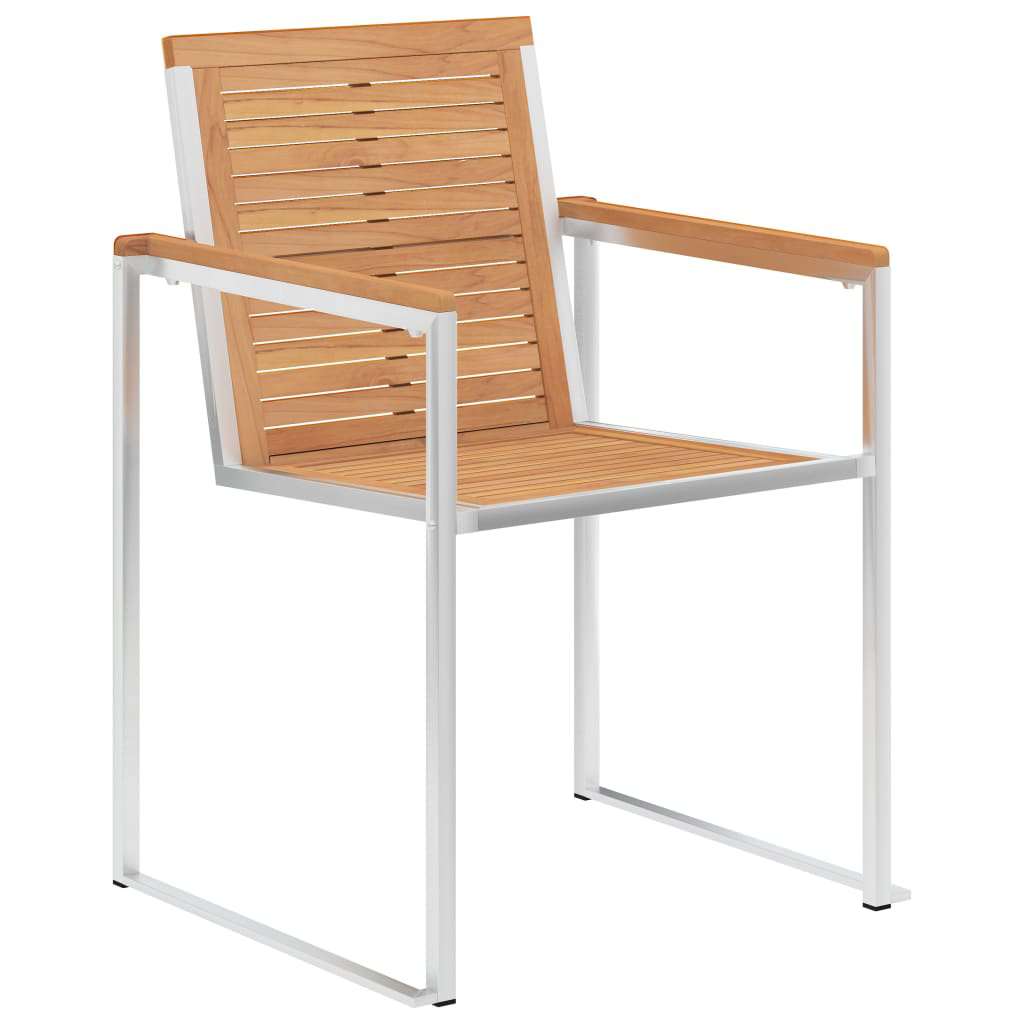Garten Essgruppe 9 pcs Braun Massivholz Teak