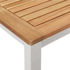 Garten Essgruppe 5 pcs Braun Massivholz Teak