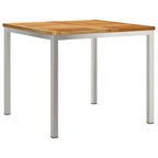 Garten Essgruppe 5 pcs Braun Massivholz Teak