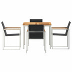 Garten Essgruppe 5 pcs Braun Massivholz Teak