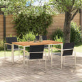 Garten Essgruppe 5 pcs Braun Massivholz Teak