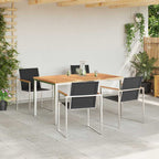 Garten Essgruppe 5 pcs Braun Massivholz Teak