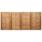 Garten Essgruppe 7 pcs Braun Massivholz Teak