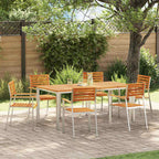 Gartenstuhl 6 pcs Öl-Natur 56 x 54,5 x 87 cm Massivholz Akazie