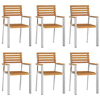 Gartenstuhl 6 pcs Öl-Natur 56 x 54,5 x 87 cm Massivholz Akazie