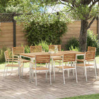 Gartenstuhl 8 pcs Öl-Natur 56 x 54,5 x 87 cm Massivholz Teak
