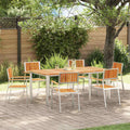 Gartenstuhl 6 pcs Braun 56 x 54,5 x 87 cm Massivholz Akazie