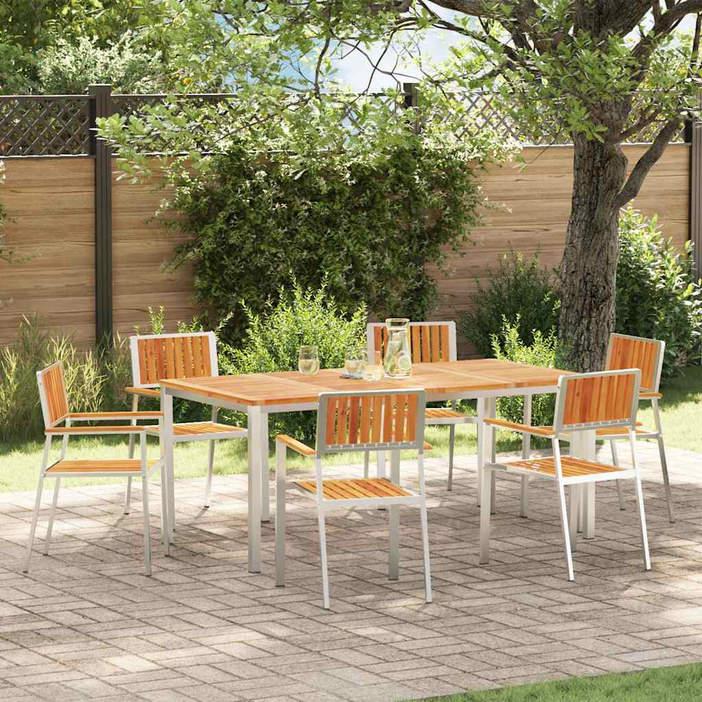 Gartenstuhl 6 pcs Braun 56 x 54,5 x 87 cm Massivholz Akazie