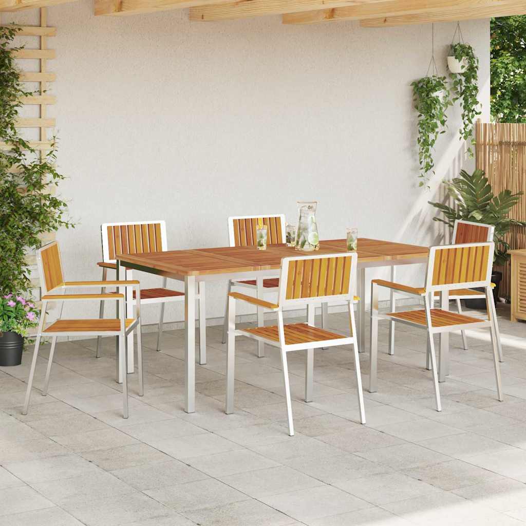 Gartenstuhl 6 pcs Braun 56 x 54,5 x 87 cm Massivholz Akazie